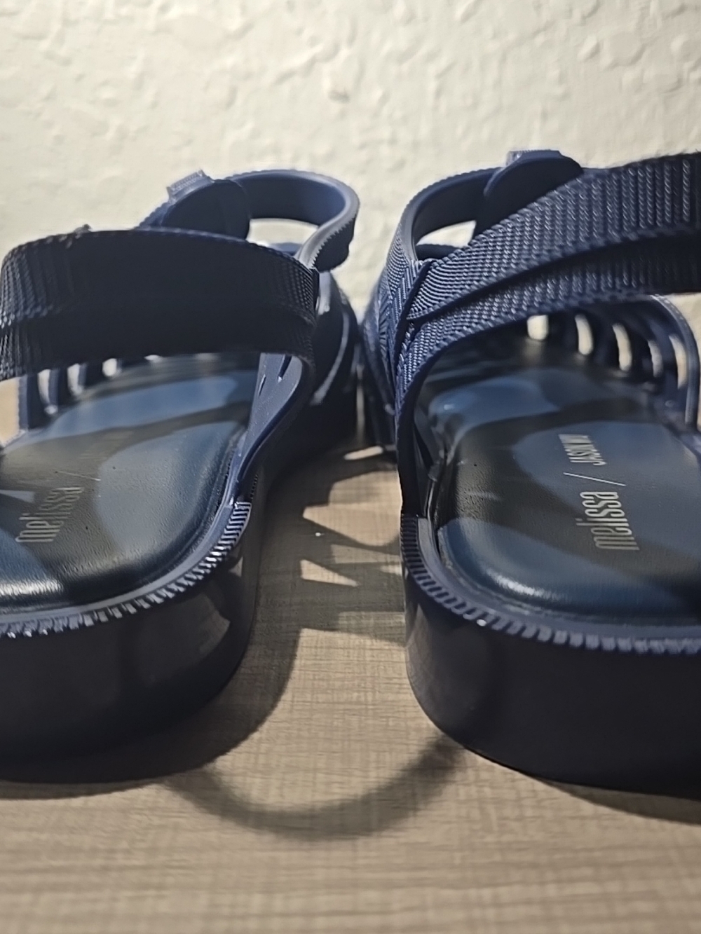 Melissa Jason Wu Navy Blue Woven Jelly Sandals - Picture 12 of 13